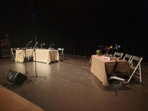 Plateau d'enregistrement pour l'émission de radio